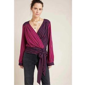 Anthropologie • Maeve Floral Puff Sleeve Lisa Top || Size 6